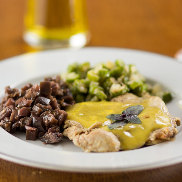 Frango desossado na mostarda