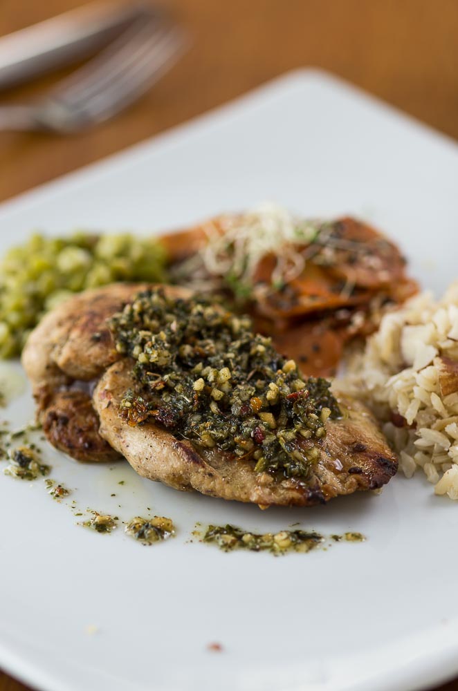 Filé de frango ao chimichurri